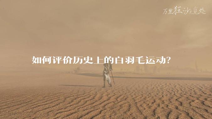 如何评价历史上的白羽毛运动？