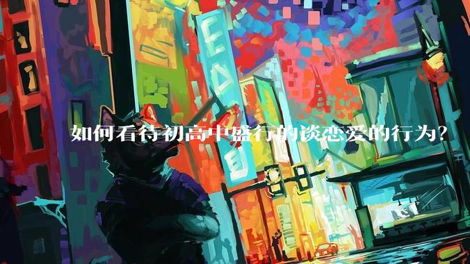 如何看待初高中盛行的谈恋爱的行为？