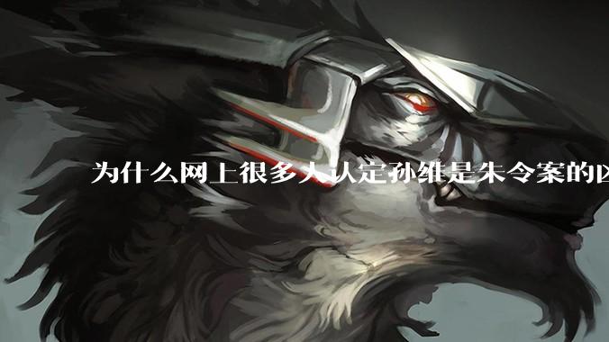 为什么网上很多人认定孙维是朱令案的凶手？