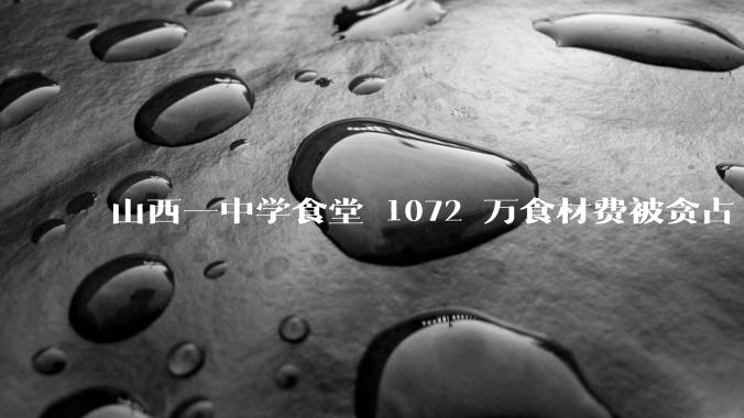 山西一中学食堂 1072 万食材费被贪占 420 万，如何看待此事？应该如何保障学生「舌尖上的安全」？