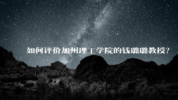 如何评价加州理工学院的钱璐璐教授？