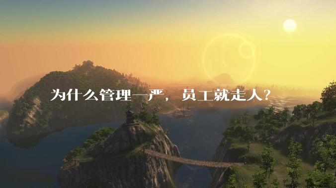 为什么管理一严，员工就走人？
