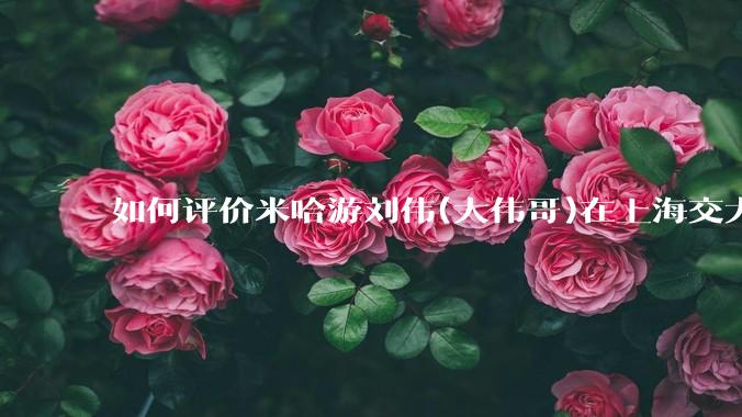 如何评价米哈游刘伟(大伟哥)在上海交大的演讲内容？