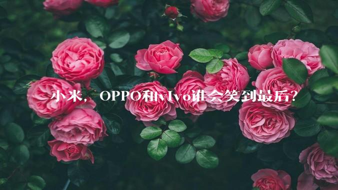 小米，OPPO和vivo谁会笑到最后？