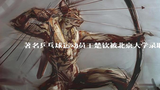 著名乒乓球运动员王楚钦被北京大学录取为研究生，如何看待他下一步的职业生涯规划？