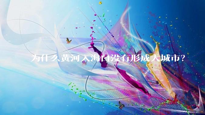 为什么黄河入海口没有形成大城市？
