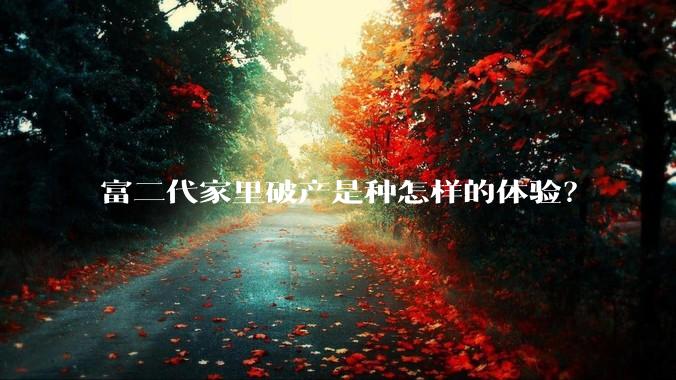 富二代家里破产是种怎样的体验？