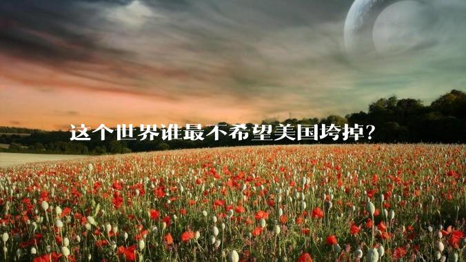 这个世界谁最不希望美国垮掉？