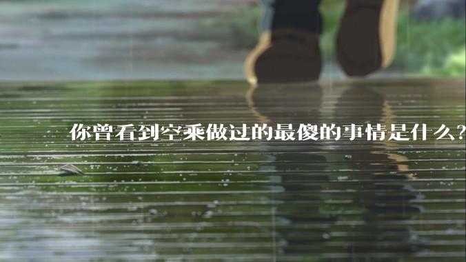 你曾看到空乘做过的最傻的事情是什么？