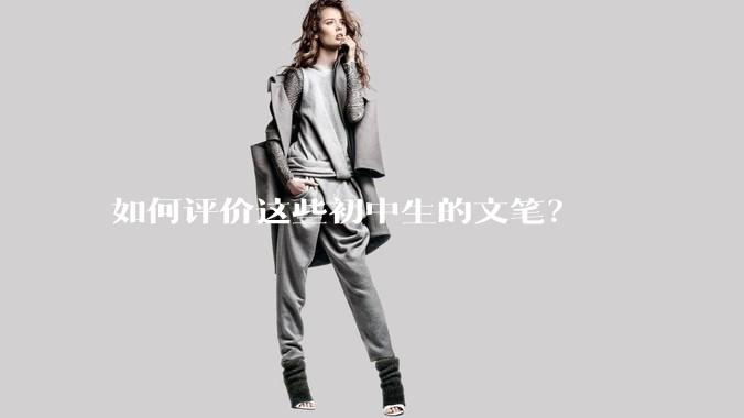 如何评价这些初中生的文笔？