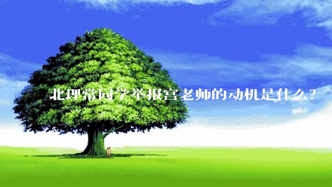 北理常同学举报宫老师的动机是什么？